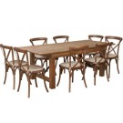 Table pliante Bois rustique HERITAGE 213 x 102 cm - Sinotec