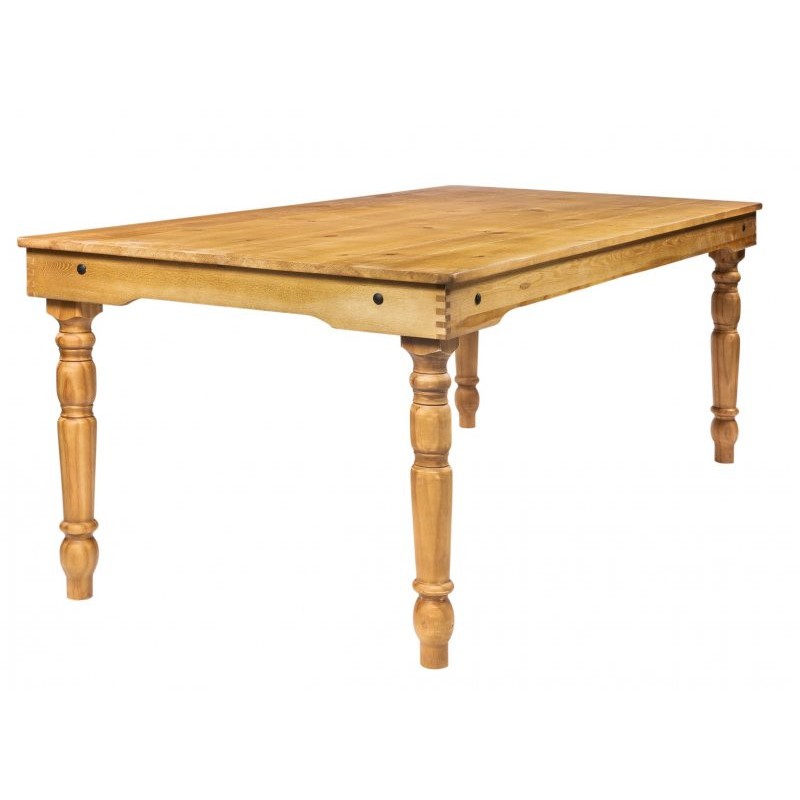 Table Bois LOUIS pieds tournés démontables 213 x 102 cm - Sinotec