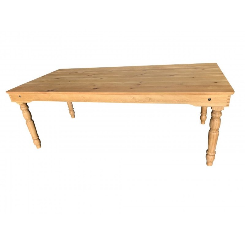 Table Bois LOUIS pieds tournés démontables 213 x 102 cm - Sinotec