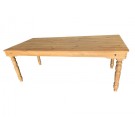 Table Bois LOUIS pieds tournés démontables 213 x 102 cm - Sinotec