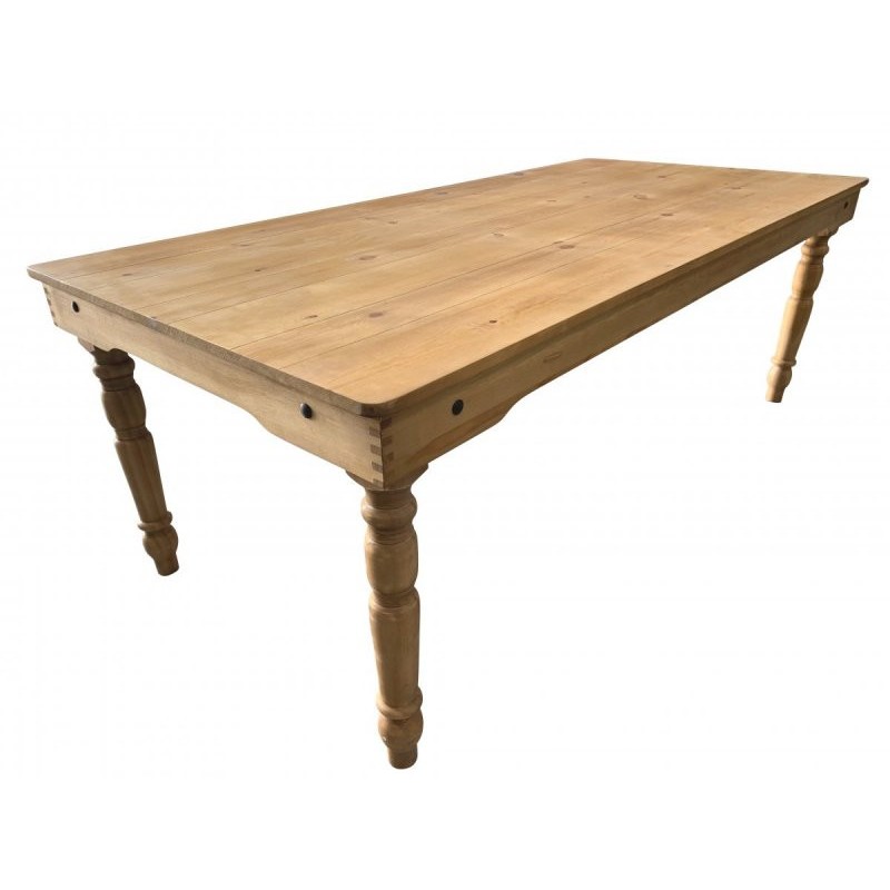 Table Bois LOUIS pieds tournés démontables 213 x 102 cm - Sinotec