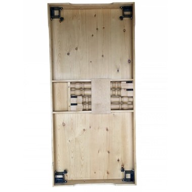 Table Bois LOUIS pieds tournés démontables 213 x 102 cm - Sinotec