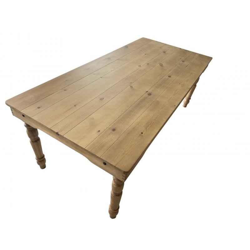 Table Bois LOUIS pieds tournés démontables 213 x 102 cm - Sinotec