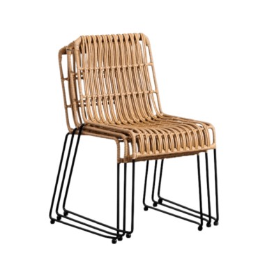 Chaise Bali rotin - lot de 4 - Sinotec