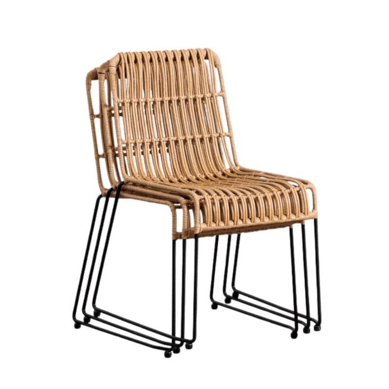 Chaise Bali rotin - lot de 4 - Sinotec
