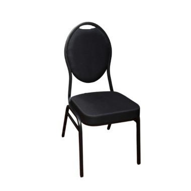 Chaise Banquet Confort - Tissu Noir - lot de 10 - Sinotec