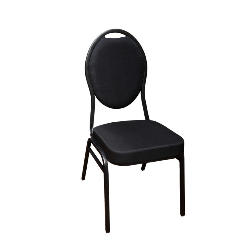Chaise Banquet Confort - Tissu Noir - lot de 10 - Sinotec