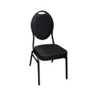 Chaise Banquet Confort - Tissu Noir - lot de 10 - Sinotec