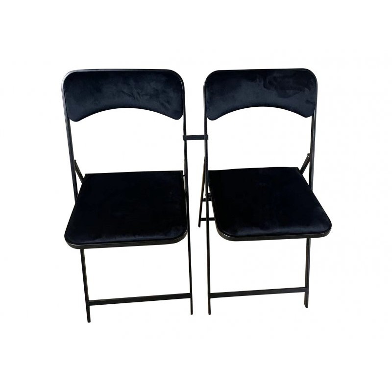 Chaise pliante KROSS noire - lot de 8 - Sinotec