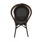 Chaise BASTILLE empilable coloris gris foncé - lot de 6 - Sinotec