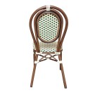 Chaise BASTILLE empilable coloris crème et Vert - lot de 6 - Sinotec