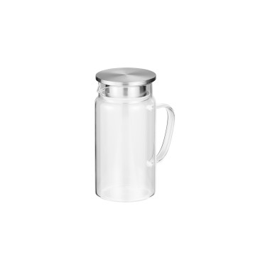 Carafe, 1,5 l, Ø 10,5 cm, verre borosilicate, acier inoxydable, silicone - Was Germany