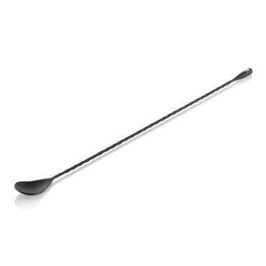 Cuillère à bar Twisted Classic NOCTURN, 40 cm, noir mat, acier chromé nickel 18/8 - Was Germany