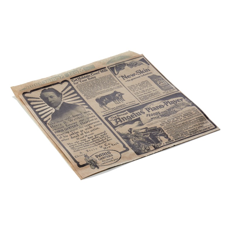 Sac à emporter Times Brown Set WRAP & GO, 13 x 14 cm, paquet de 1000 pcs, papier anti-graisse - Was Germany