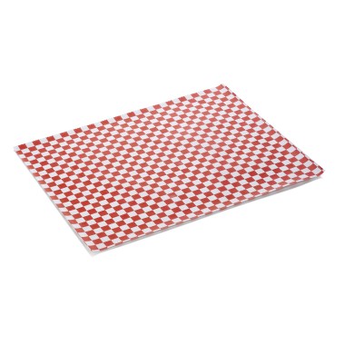 Papier à burger rouge et blanc SET WRAP & GO, 28 x 34 cm, pack de 1000 , papier anti-graisse - Was Germany