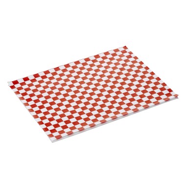 Papier à burger rouge et blanc SET WRAP & GO, 25 x 20 cm, paquet de 1000 , papier anti-graisse - Was Germany