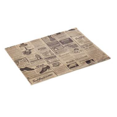 Papier à burger Times brown Set WRAP & GO, 28 x 34 cm, paquet de 1000 , papier anti-graisse - Was Germany