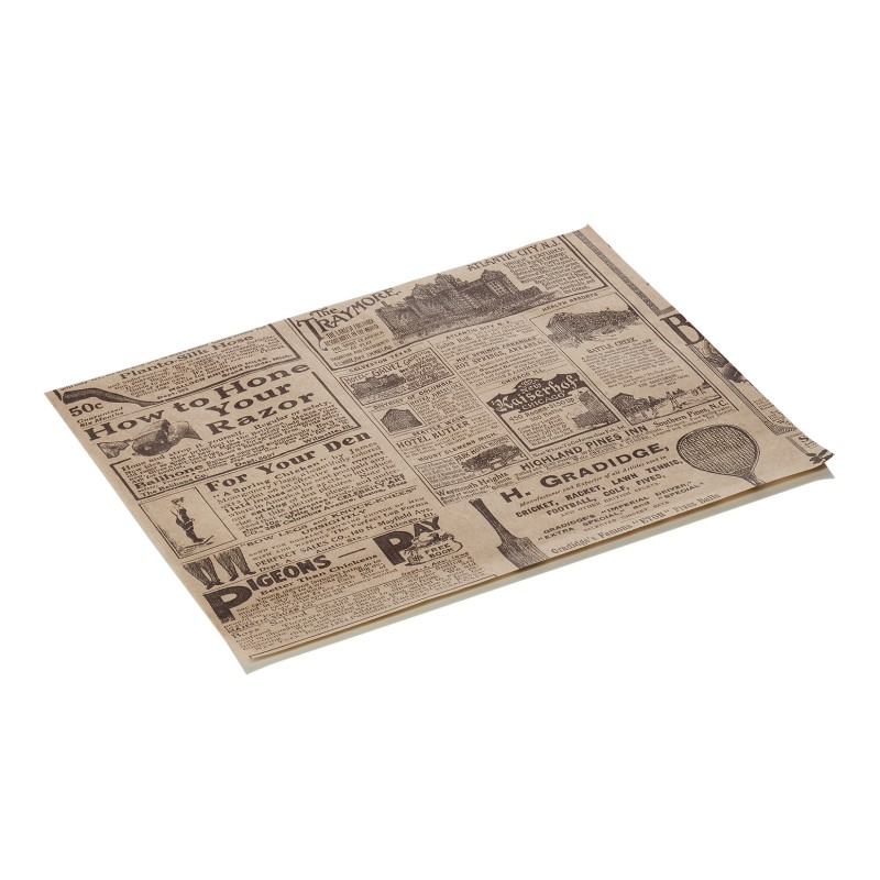 Papier à burger marron Times Set WRAP & GO, 25 x 20 cm, lot de 1000 pcs, papier résistant aux graisses - Was Germany