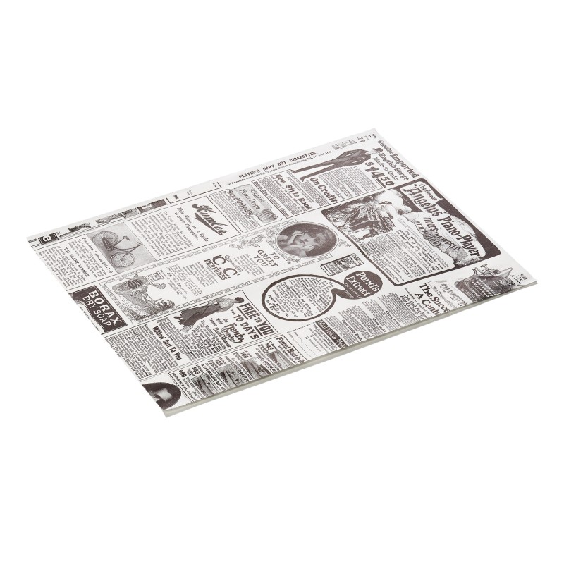 Papier à burger Times blanc Set WRAP & GO, 25 x 20 cm, Lot 1000 pcs, papier anti-graisse - Was Germany
