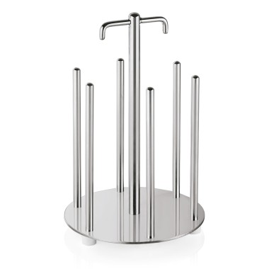 Distributeur de bols pour 52 bols, Ø 14 cm, hauteur 29 cm, acier inoxydable chromé - Was Germany