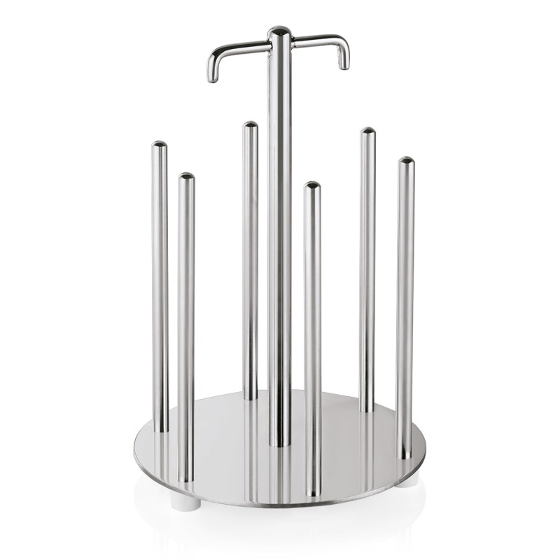 Distributeur de bols pour 52 bols, Ø 14 cm, hauteur 29 cm, acier inoxydable chromé - Was Germany