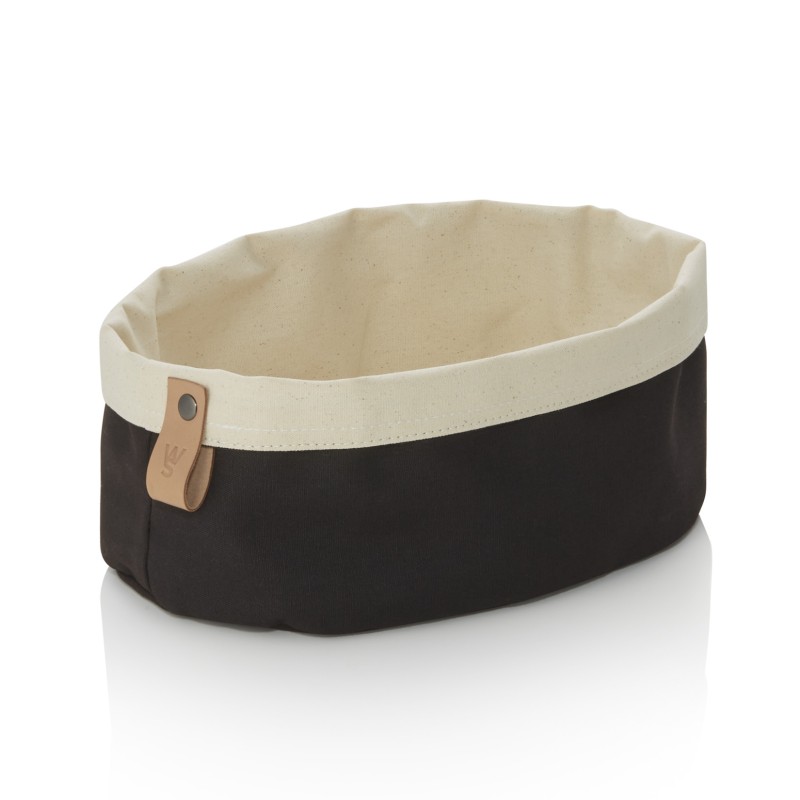 Sac à pain FLIP COTON, 25 x 18 x 12 cm, noir/crème, toile - Was Germany