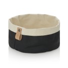 Sac à pain FLIP en coton, Ø 20 cm, hauteur 12 cm, noir/crème, toile - Was Germany