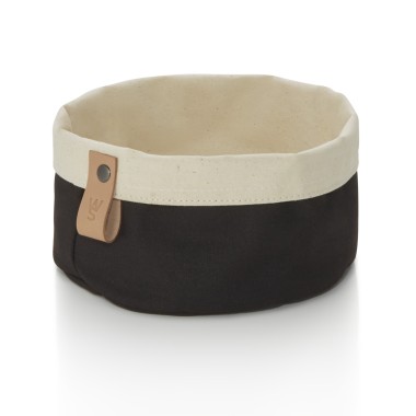 Sac à pain FLIP COTON, Ø 17 cm, hauteur 11 cm, noir/crème, toile - Was Germany