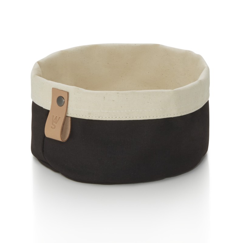 Sac à pain FLIP COTON, Ø 17 cm, hauteur 11 cm, noir/crème, toile - Was Germany