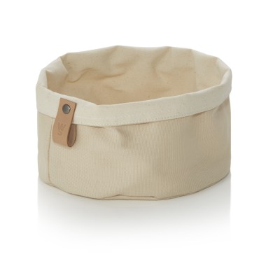 Sac à pain FLIP en coton, Ø 20 cm, hauteur 12 cm, crème, toile - Was Germany