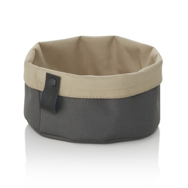Sac à pain FLIP TETRON, Ø 17 cm, hauteur 11 cm, gris clair/kaki clair, tetron - Was Germany