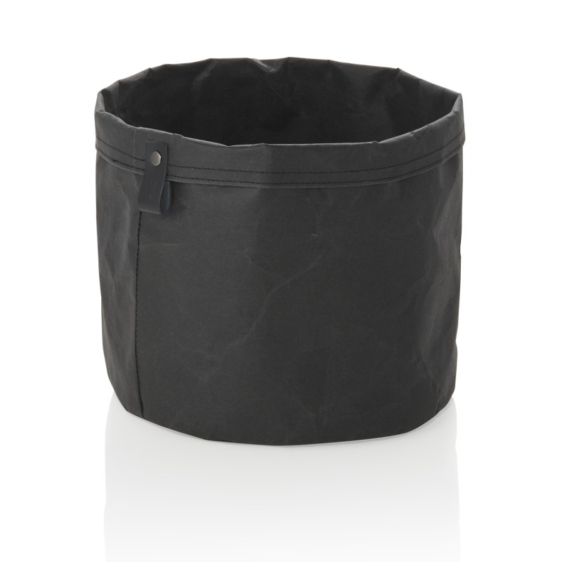 Sac à pain CRAFT & CRUMBLE, Ø 24 cm, hauteur 24 cm, noir, papier kraft - Was Germany