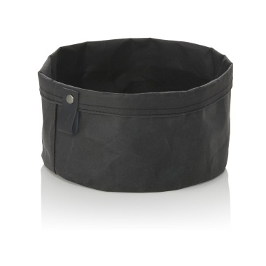 Sac à pain CRAFT & CRUMBLE, Ø 20 cm, hauteur 13 cm, noir, papier kraft - Was Germany