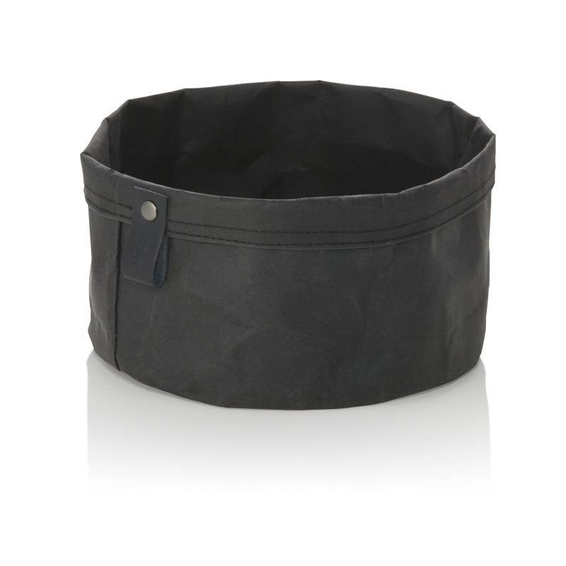 Sac à pain CRAFT & CRUMBLE, Ø 20 cm, hauteur 13 cm, noir, papier kraft - Was Germany