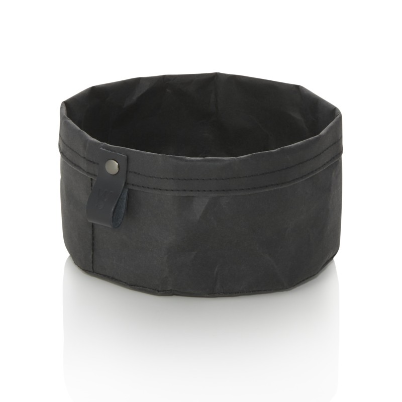 Sac à pain CRAFT & CRUMBLE, Ø 17 cm, hauteur 11 cm, noir, papier kraft - Was Germany