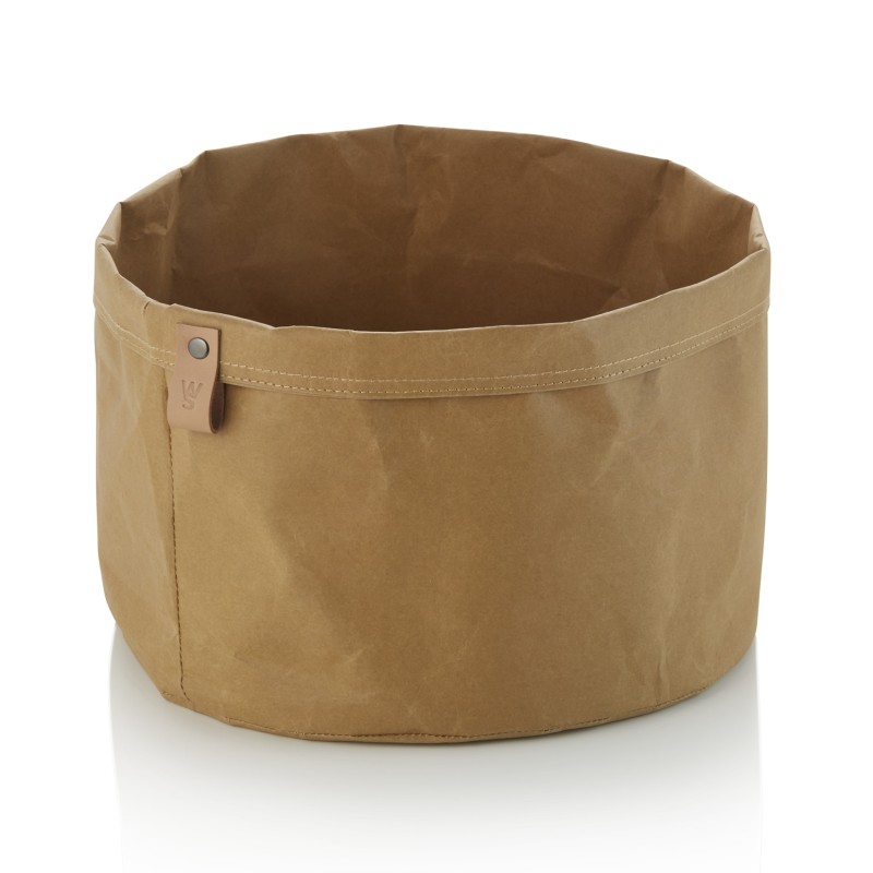 Sac à pain CRAFT & CRUMBLE, Ø 30 cm, hauteur 22 cm, khaki, papier kraft - Was Germany