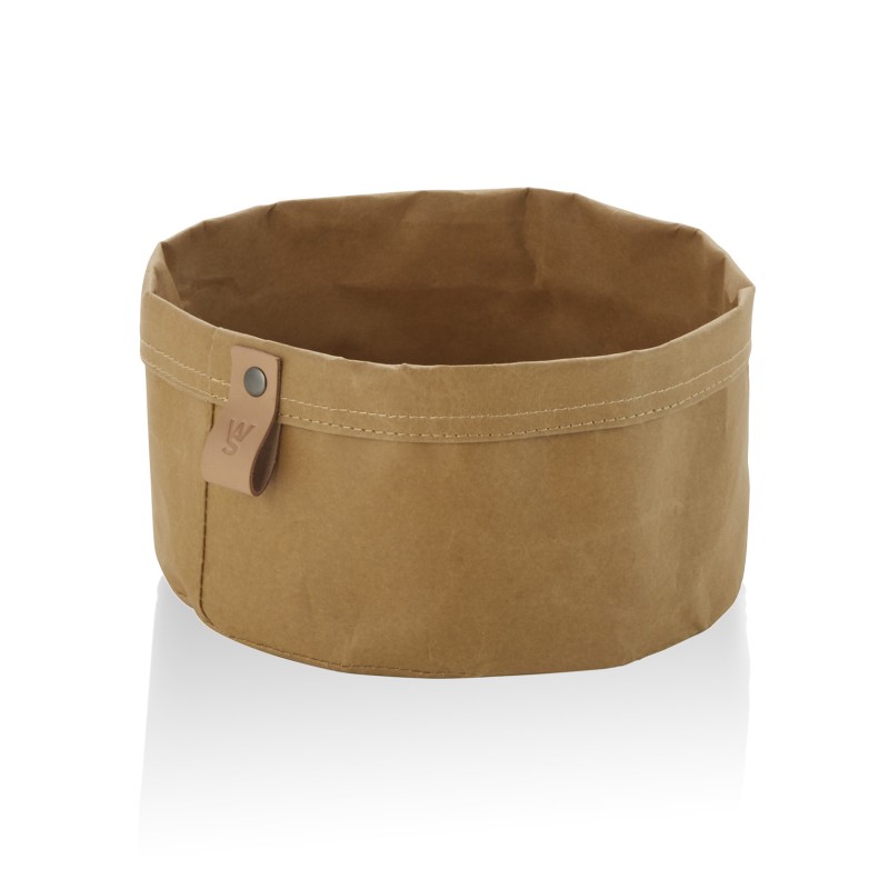 Sac à pain CRAFT & CRUMBLE, Ø 20 cm, hauteur 13 cm, khaki, papier kraft - Was Germany