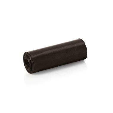 Lot sacs poubelle, 70 x 75 cm, 65 ltr, 35 microns, noir, rouleau de 25 pcs, LDPE - Was Germany