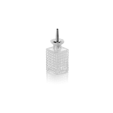 Bouteille d'amertume NOCTURN, 0,13 l, 5,5 x 5,5 x 10,5 cm, verre, acier inoxydable - Was Germany