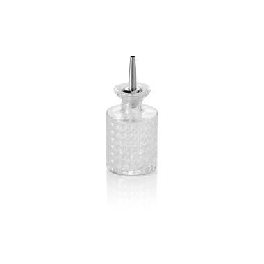 Bouteille d'amertume NOCTURN, 0,15 l, Ø 6,5 cm, hauteur 10,5 cm, verre, acier inoxydable - Was Germany