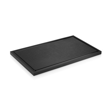 Planche à découper NOCTURN, avec rigole, 50 x 30 x 2 cm, noire, polypropylène - Was Germany