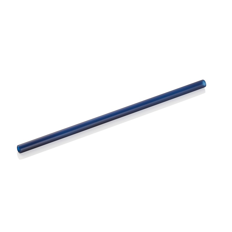 Paille en verre avec brosse Set NOCTURN, 20 cm, Ø 8 mm, bleue, lot de 50 , en verre - Was Germany