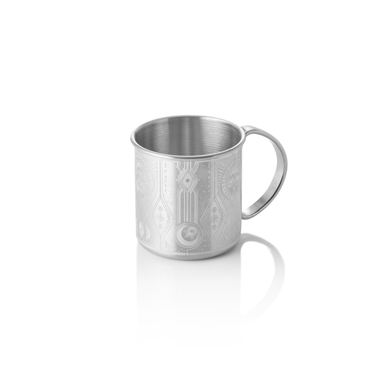 Tatouage Moscow Mule NOCTURN, 0,45 l, Ø 9 cm, hauteur 9 cm, argent, acier chromé nickel 18/8 - Was Germany