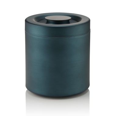 Boîte à glace NOCTURN, Ø 18,5 cm, hauteur 21 cm, bleu mat - HLC, aluminium, polystyrène - Was Germany