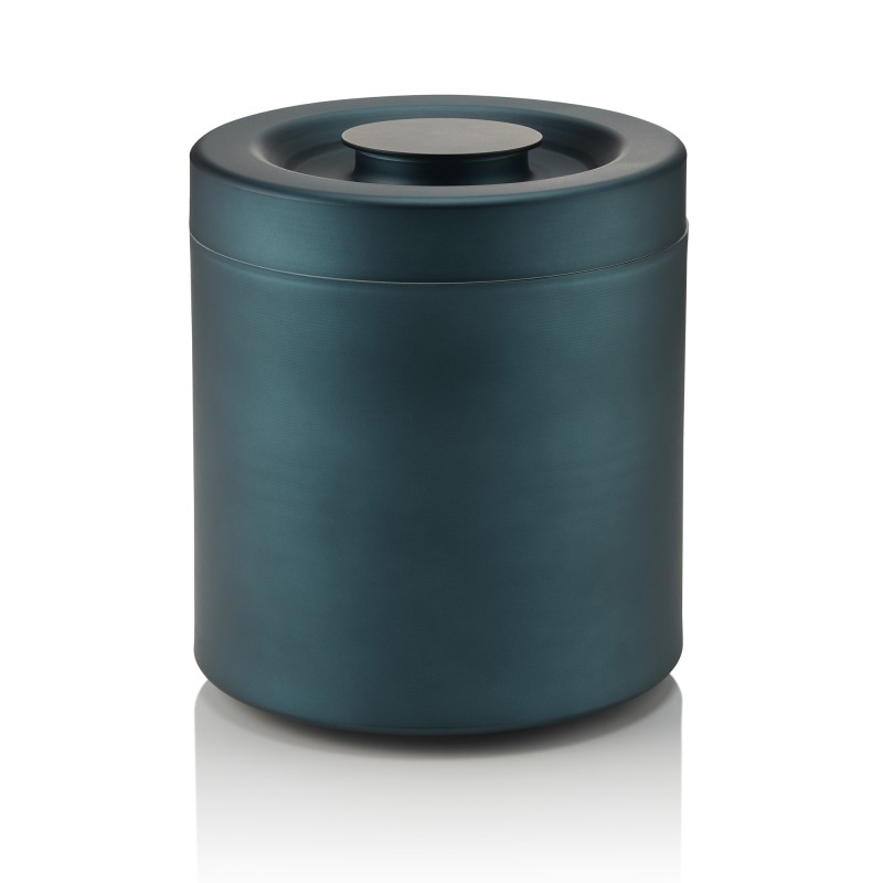 Boîte à glace NOCTURN, Ø 18,5 cm, hauteur 21 cm, bleu mat - HLC, aluminium, polystyrène - Was Germany