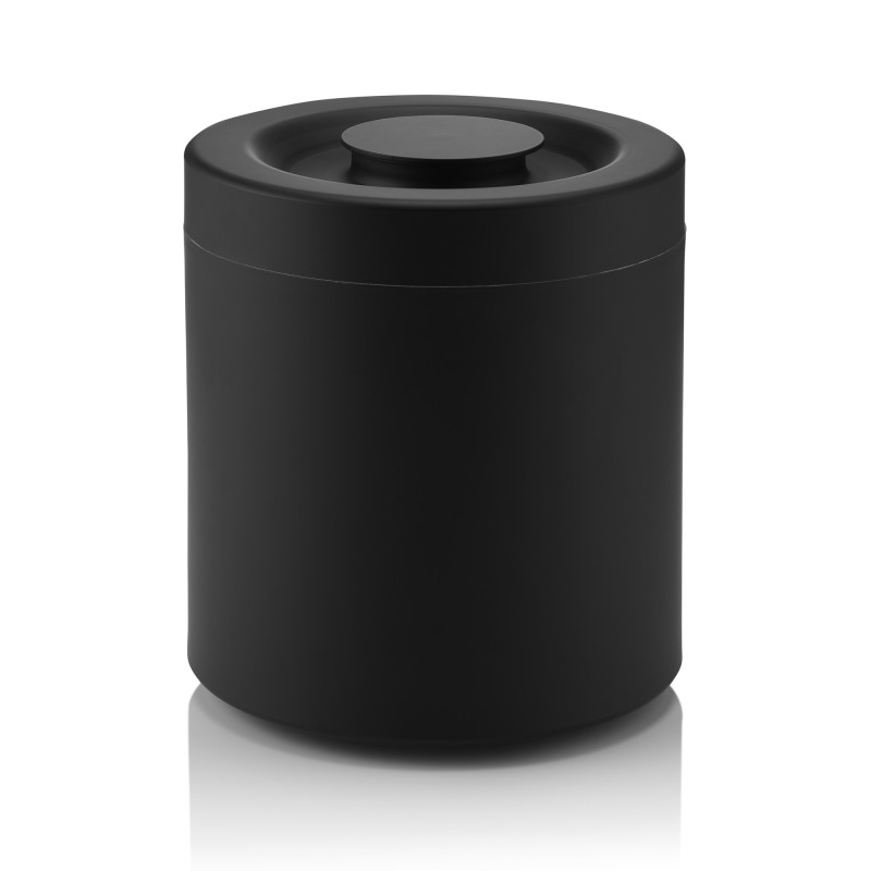 Boîte à glace NOCTURN, Ø 18,5 cm, hauteur 21 cm, noir mat, aluminium, polystyrène - Was Germany