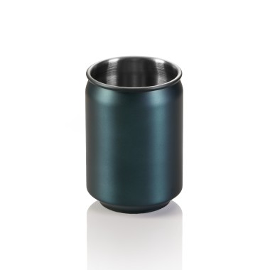 Coupe NOCTURN, 0,35 l, Ø 7 cm, hauteur 10,5 cm, bleu mat - HLC, acier chromé nickelé 18/8 - Was Germany