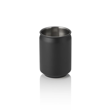 Coupe NOCTURN, 0,35 l, Ø 7 cm, hauteur 10,5 cm, noir mat, acier chromé nickel 18/8 - Was Germany