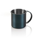 Moscow Mule NOCTURN, 0,45 l, Ø 9 cm, hauteur 9 cm, bleu mat - HLC, en acier inoxydable chromé nickel 18/8 - Was Germany