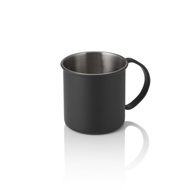 Moscow Mule NOCTURN, 0,45 l, Ø 9 cm, hauteur 9 cm, noir mat, acier inoxydable chrome nickel 18/8 - Was Germany